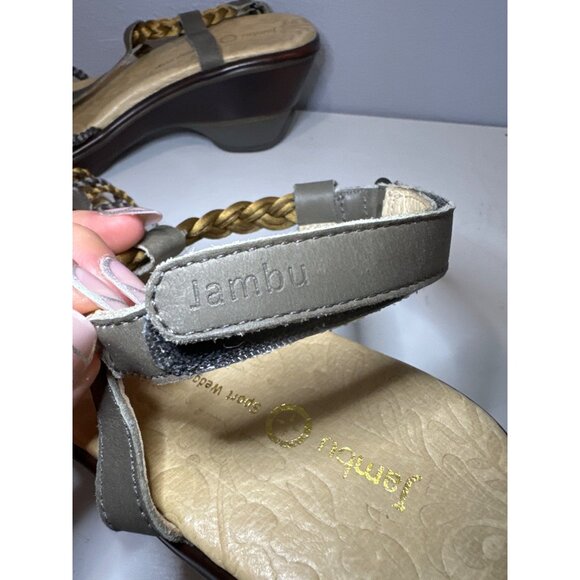 Jambu Women Sandal Sz 10M Sport Wedge Design Petal II Leather Strappy Boho Comfy - Picture 5 of 11